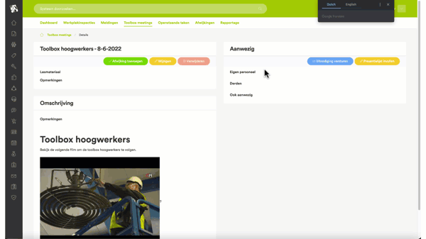Online Toolboxmeetings